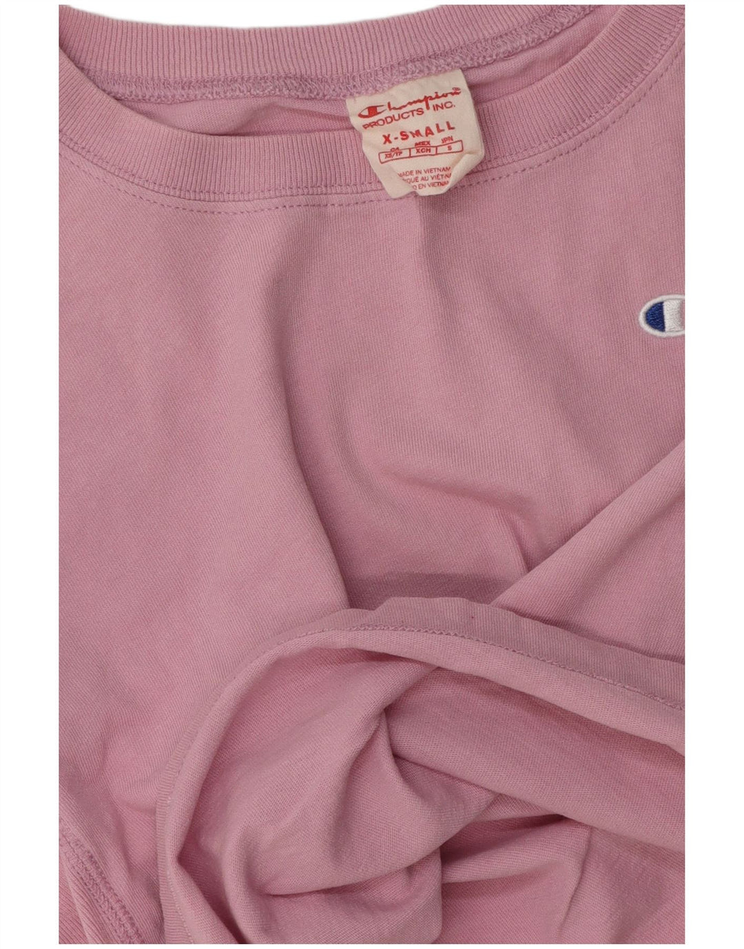 CHAMPION Womens Crop T-Shirt Top UK 6 XS Pink