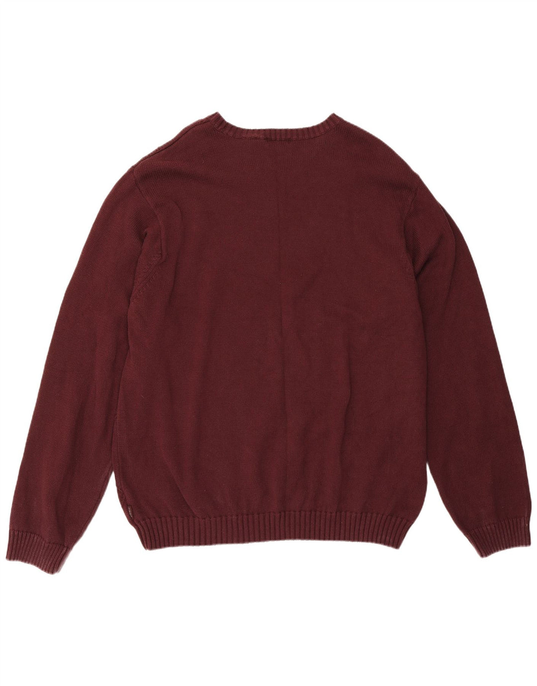 IZOD Herre sweater med rund hals 2XL Bourgogne bomuld