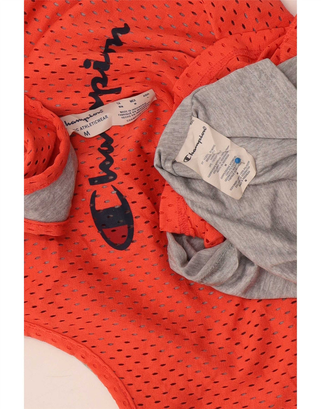 Champion Kvinder Athletic Fit Grafisk Vest Top UK 14 Medium Orange Polyester