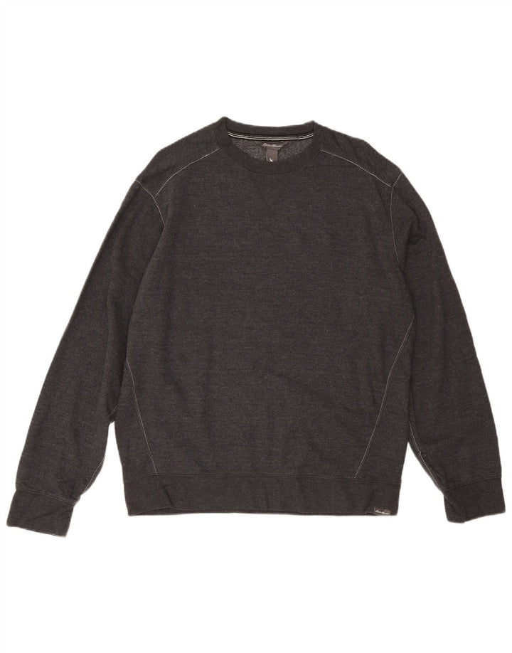 EDDIE BAUER Sweatshirt til mænd Stor Grå Bomuld