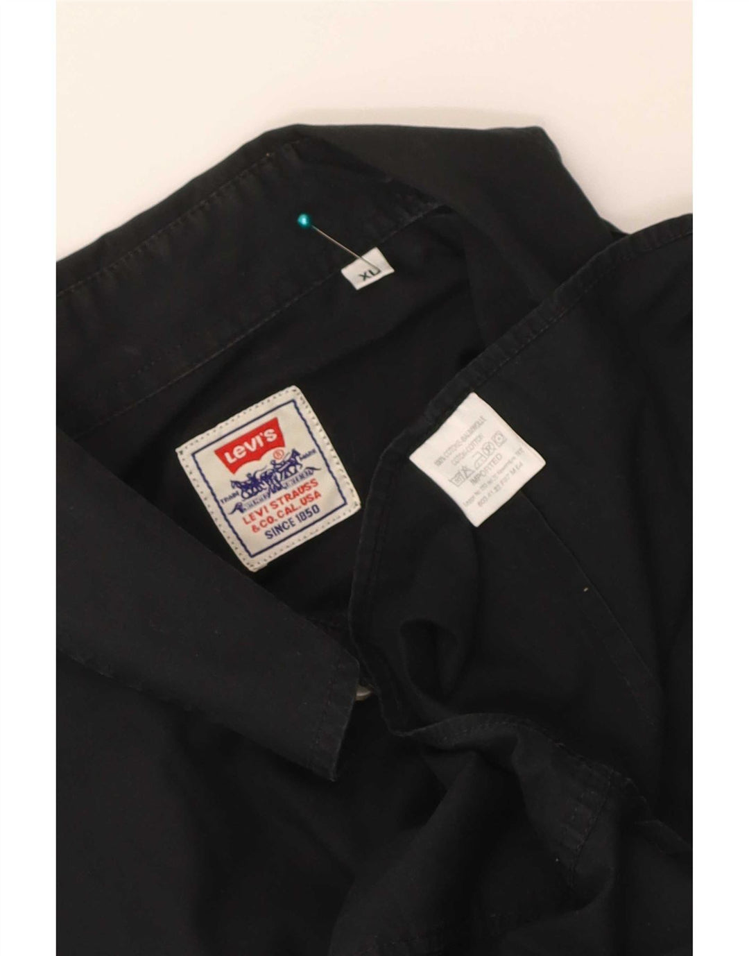 Levi's herreskjorte XL sort bomuld