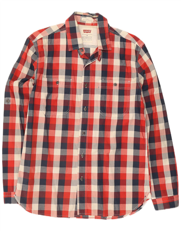 Levi's Herre Slim Fit skjorte Medium Rød Gingham Bomuld
