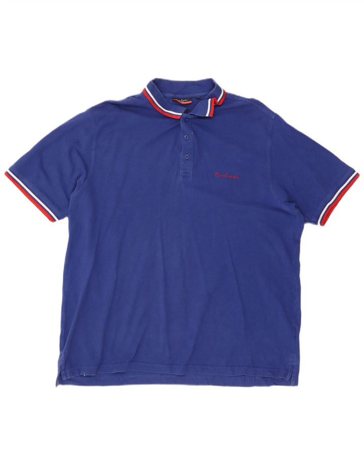 Pierre Cardin Herre Regular Fit Polo Shirt 2XL Blå Bomuld
