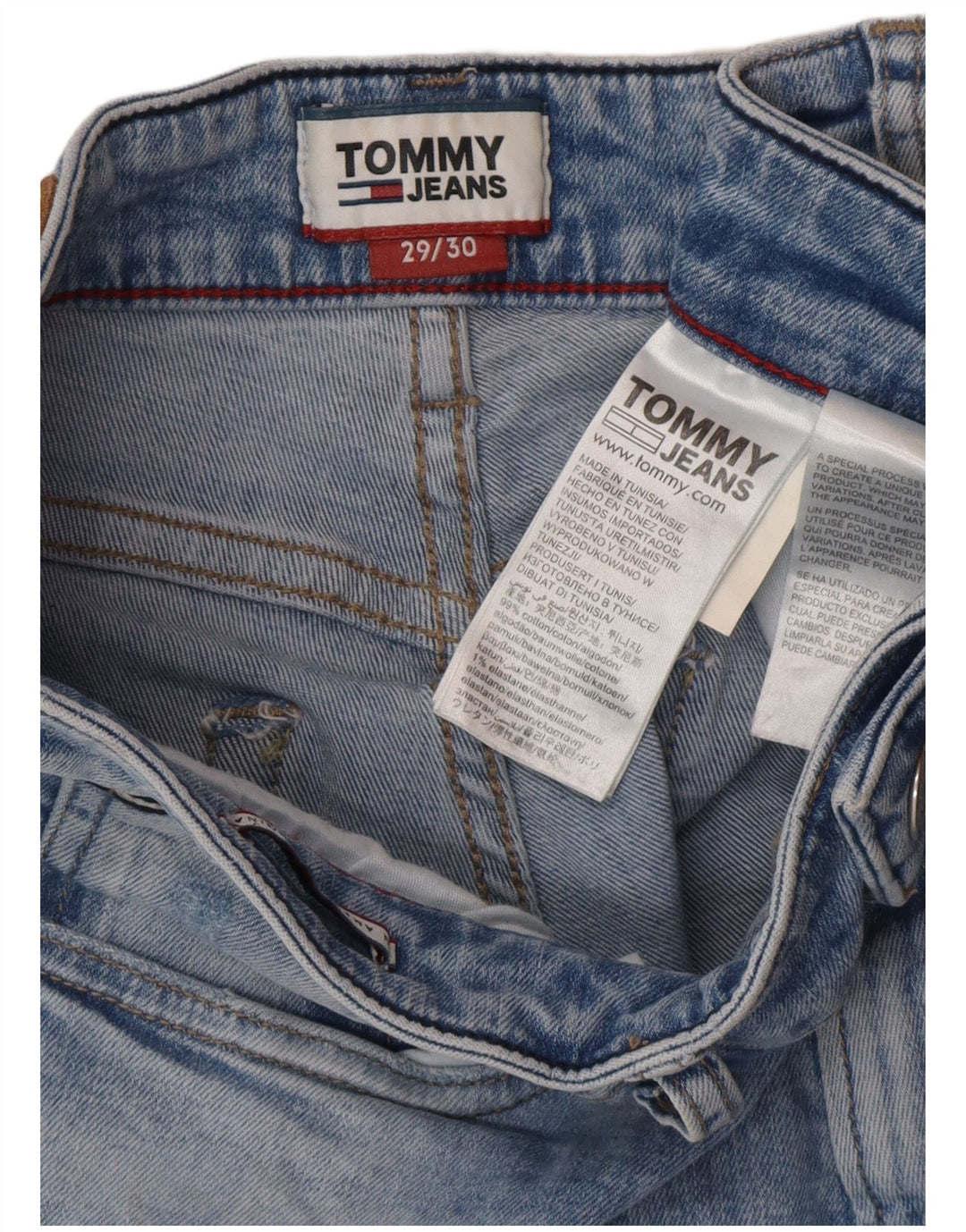 TOMMY HILFIGER Slim Jeans til mænd W29 L30 Blå Bomuld