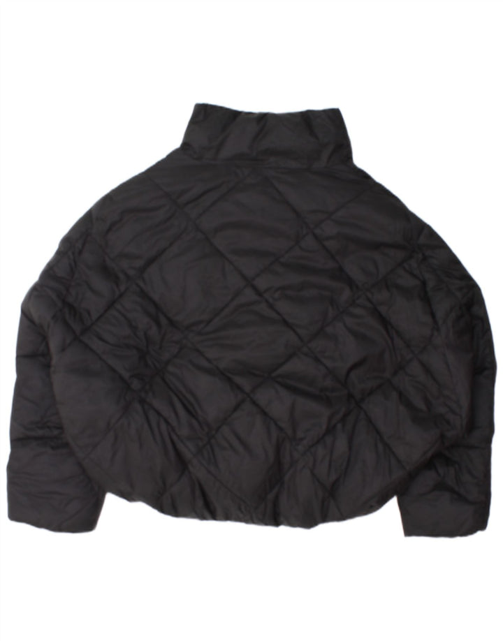 ZARA Oversized polstret jakke til kvinder UK 16 Stor sort polyester