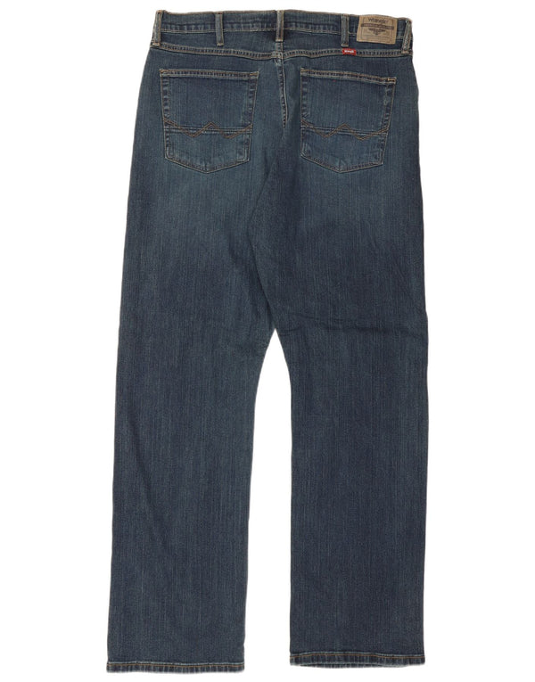 Wrangler Herre Relaxed Fit Bootcut Jeans W36 L32 Marineblå Bomuld