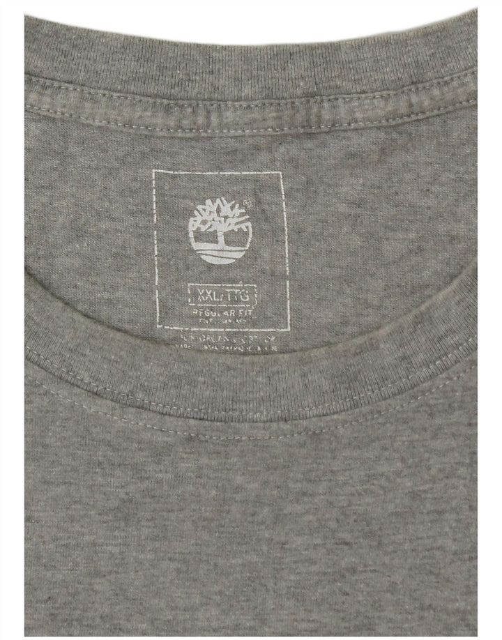 TIMBERLAND Herre Regular Fit Grafisk T-Shirt Top 2XL Grå