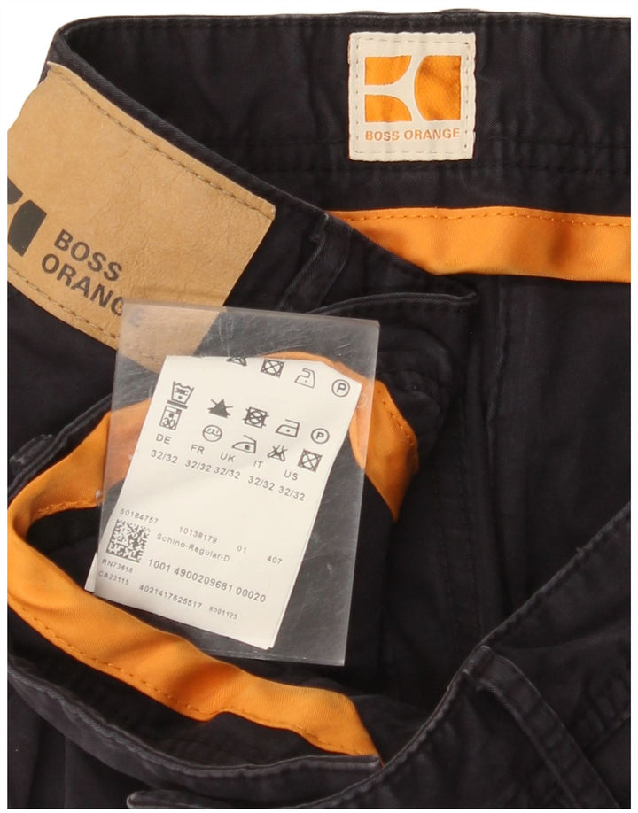 HUGO BOSS Herre Regular Fit Chinobukser W32 L32 Marineblå Bomuld