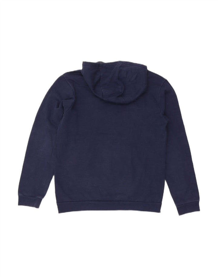 ADIDAS Mens Hoodie Jumper Small Navy Blue Cotton