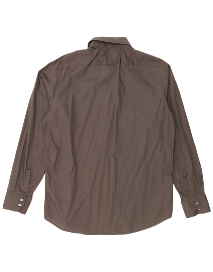 HUGO BOSS Herre Regular Fit skjorte str. 44 17 1/2 XL Grå Bomuld