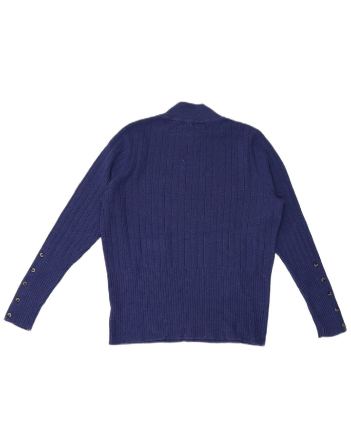Marks & Spencer Dame Turtle Neck Jumper Sweater UK 14 Medium Blue