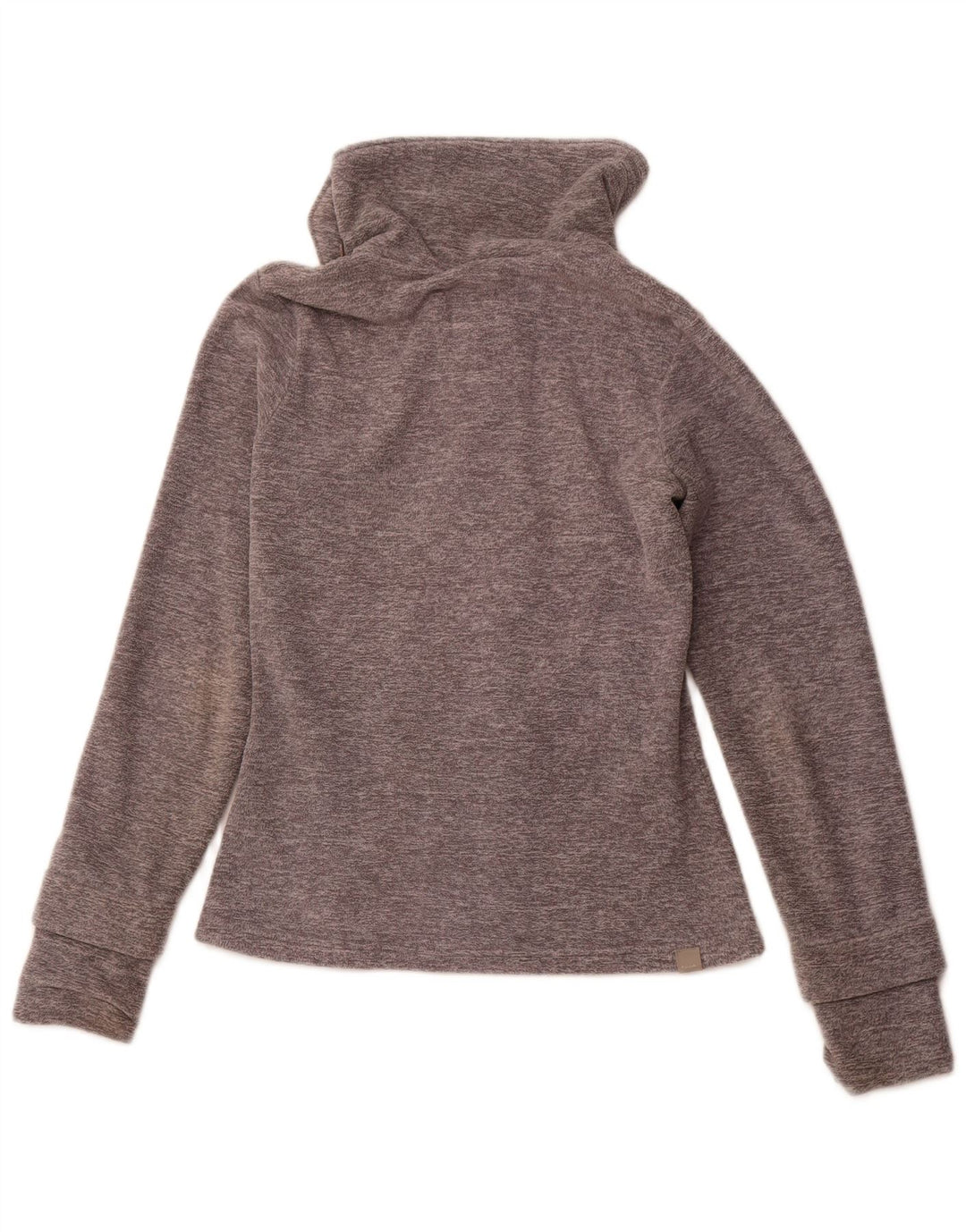 BENCH Dame grafisk fleecejakke UK 12 Medium Grey Polyester