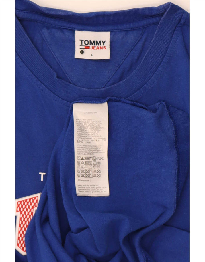 Tommy Hilfiger Herre Grafisk T-Shirt Top Stor Blå