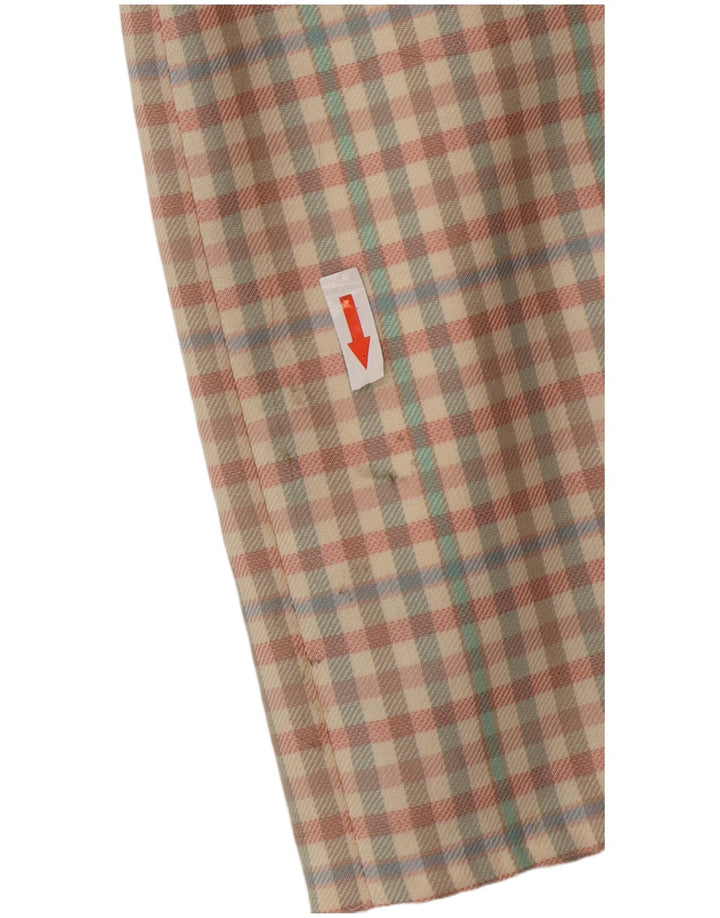 Vintage Dame Mini Nederdel IT 42 Medium W26 Flerfarvet Gingham Wool