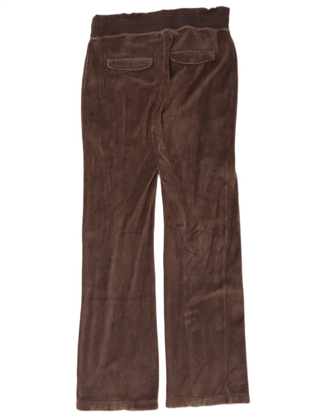 ADIDAS Womens Velvet Tracksuit Bukser EU 42 Medium Brown Bomuld