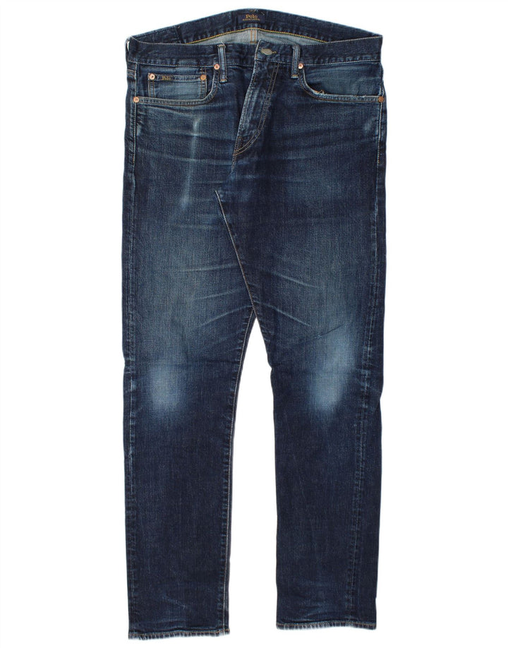 POLO RALPH LAUREN Herre Slim Jeans W34 L32 Blå Bomuld