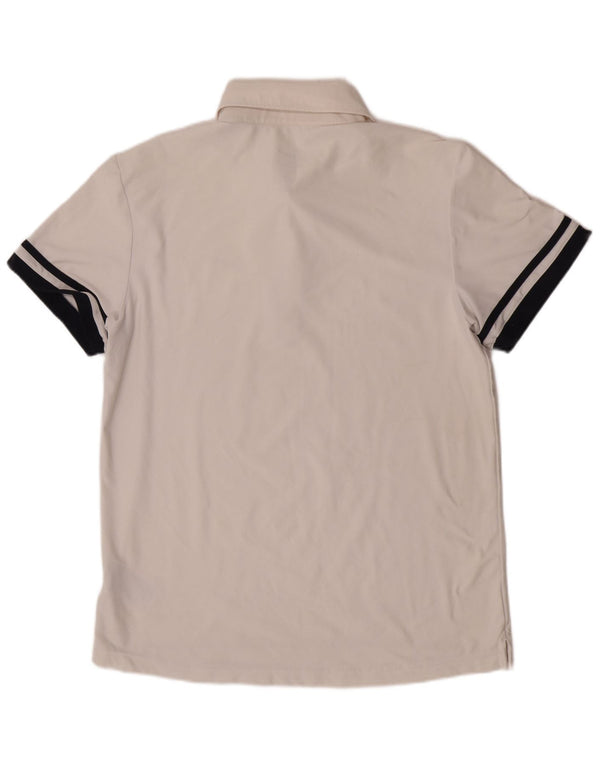 Nike Dri Fit poloshirt til mænd UK 38/40 Medium White Colourblock Polyester