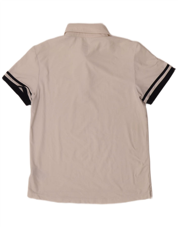 Nike Dri Fit poloshirt til mænd UK 38/40 Medium White Colourblock Polyester