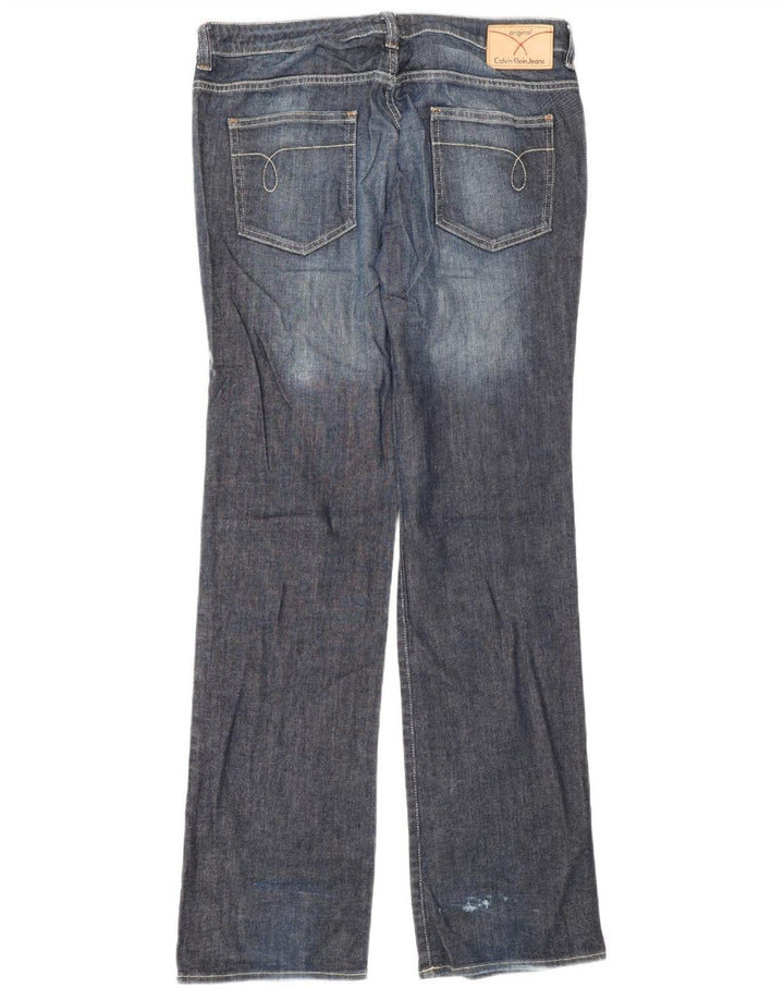 Calvin Klein Dame Bootcut Jeans W32 L34 Marineblå Bomuld