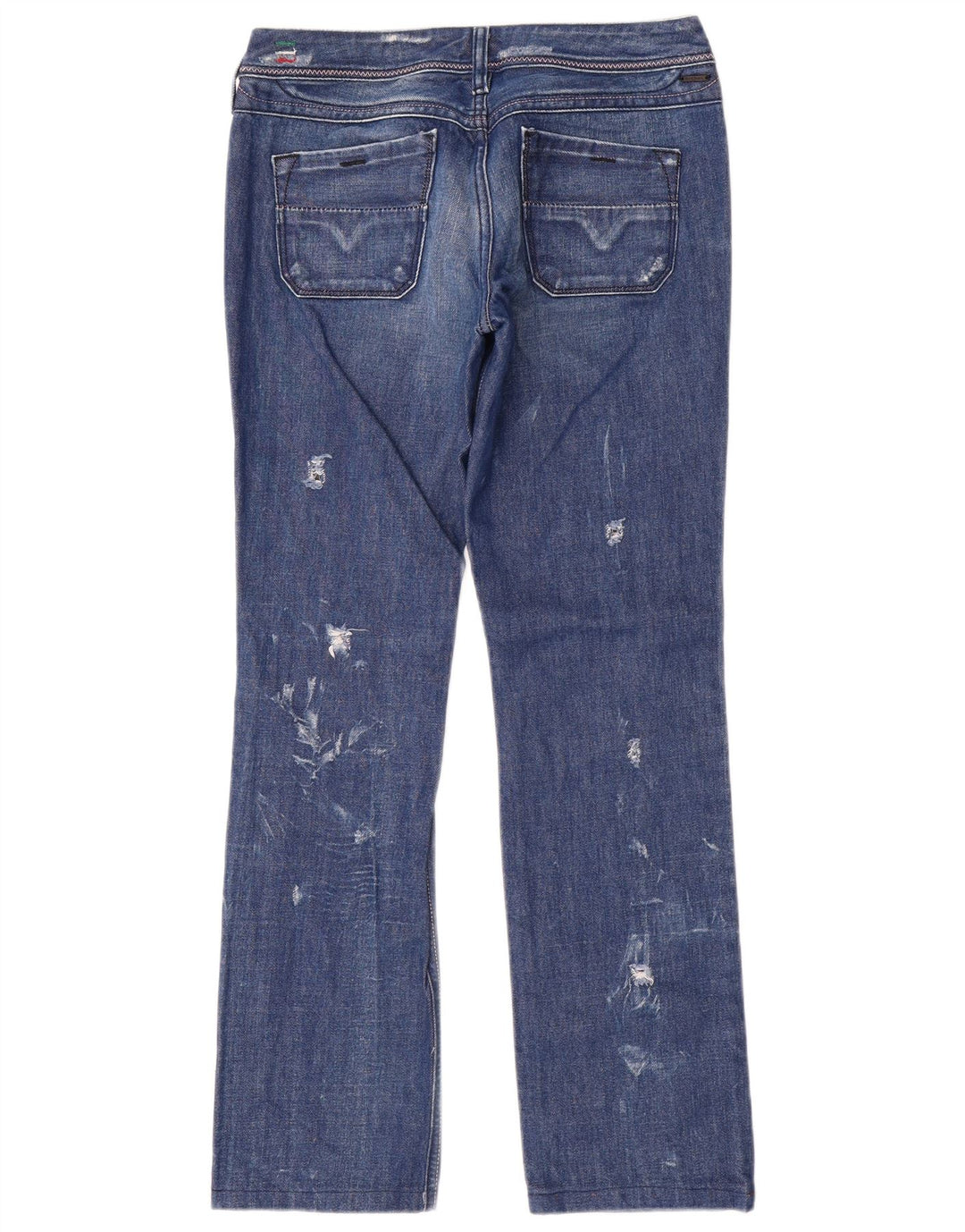 Diesel Dame Lowky Distressed Slim Jeans W29 L30 Blå Bomuld