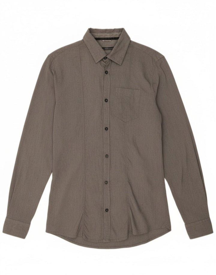 Daniele Alessandrini Herreskjorte Stor grå viskose