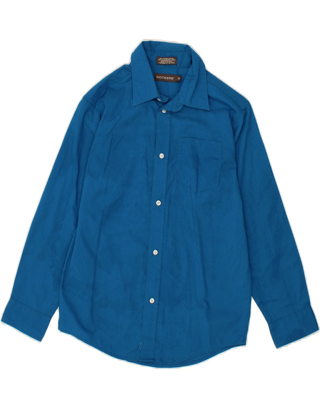 DOCKERS Womens Shirt US 12 Large Blue Nylon Vintage Dockers and Second-Hand Dockers from Messina Hembry 