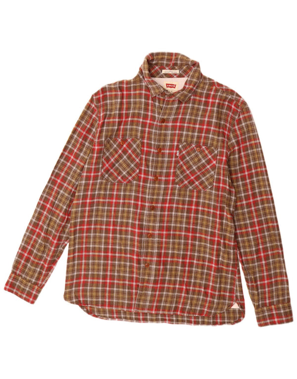 Levi's Herre Slim Fit Flanellskjorte Stor flerfarvet ternet bomuld