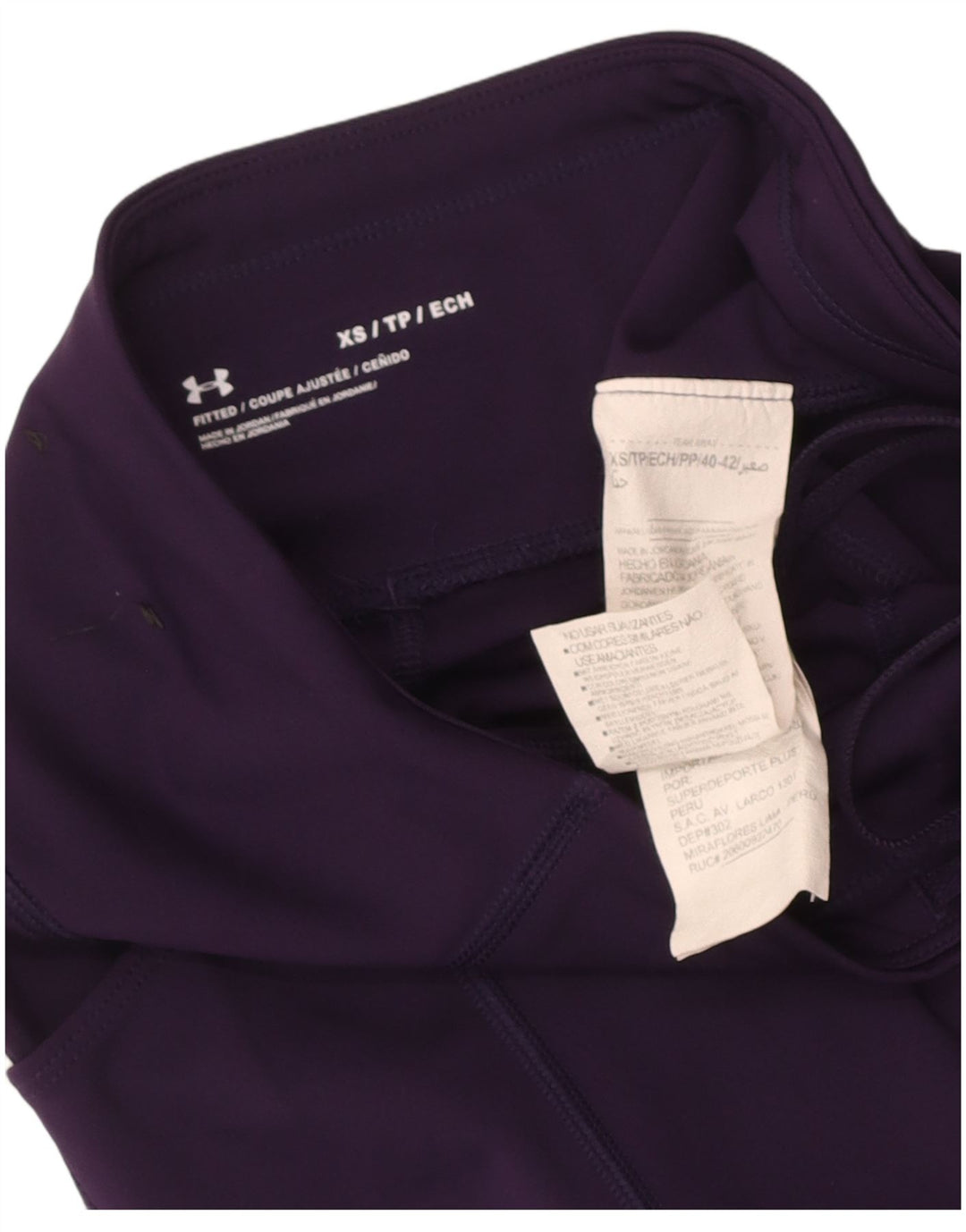 Under Armour Dame Leggings UK 4 XS Lilla Polyester
