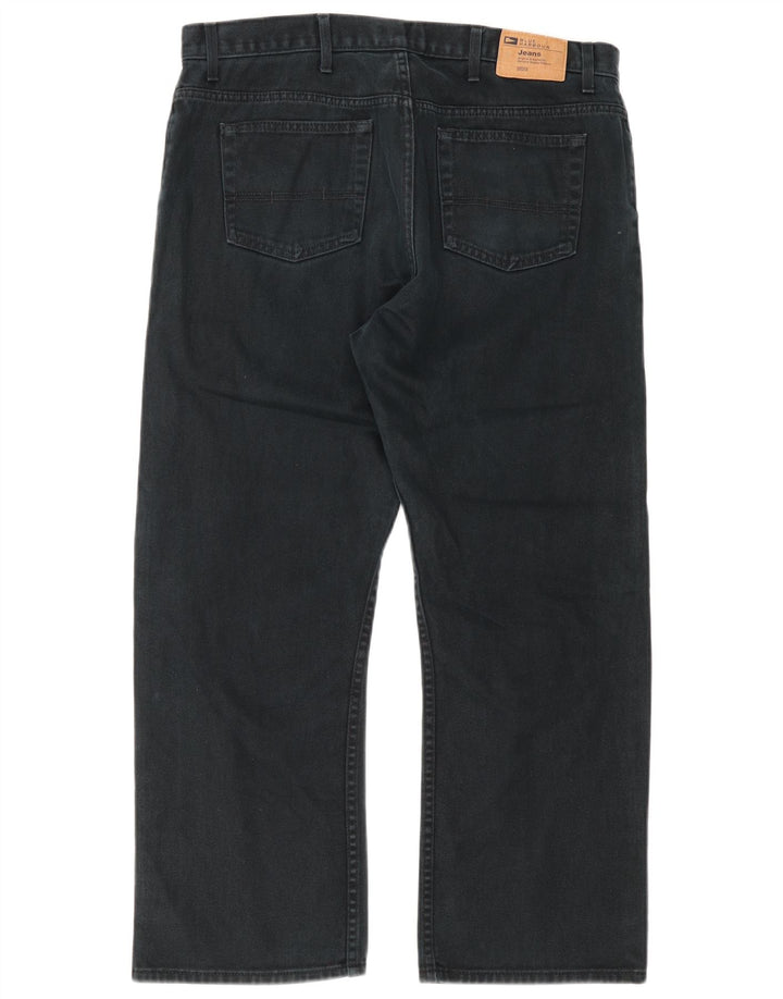 Marks & Spencer Herre Blue Harbor Straight Jeans W38 L29 Sort Bomuld