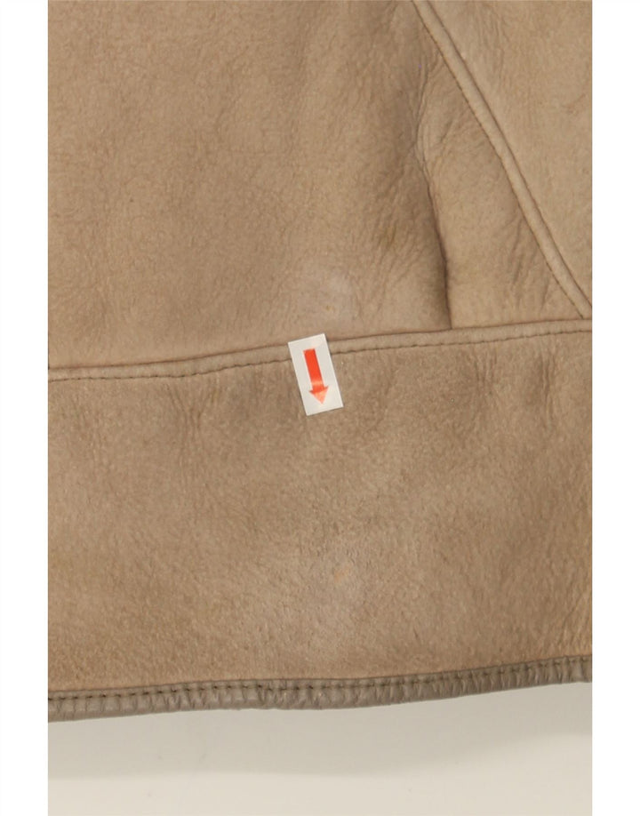 GIANLUCA LORENZI Womens Loose Fit Shearling Coat IT 42 Medium Beige Vintage Gianluca Lorenzi and Second-Hand Gianluca Lorenzi from Messina Hembry 