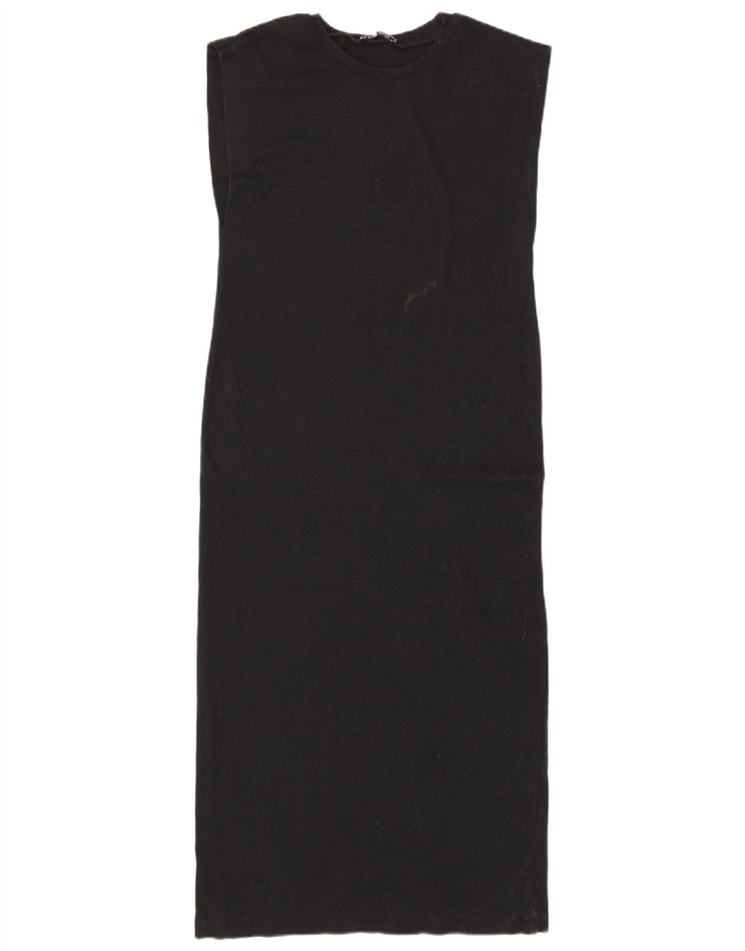 Zara Dame Ærmeløs Shift Dress UK 10 Small Black Bomuld