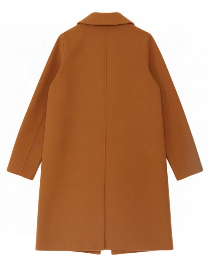 Zara Dame Overfrakke UK 10 Lille brun polyester