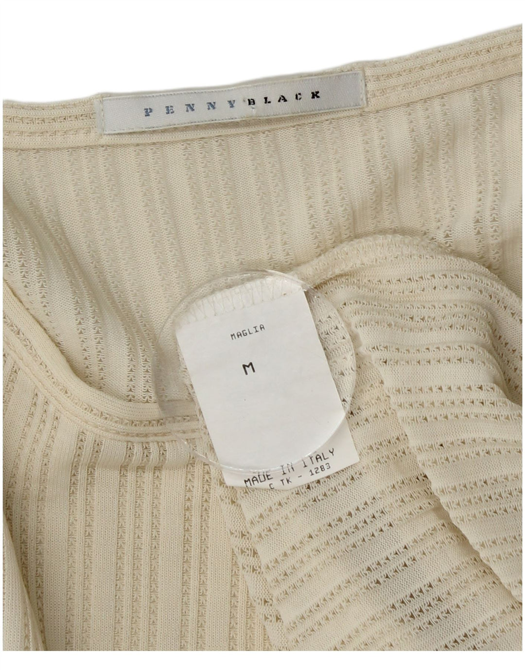 Penny Black Dame Top Langærmet UK 14 Medium Off White Viscose