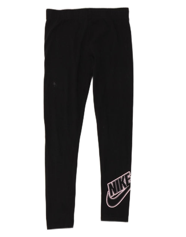 NIKE piger grafiske leggings 13-14 år XL sort bomuld