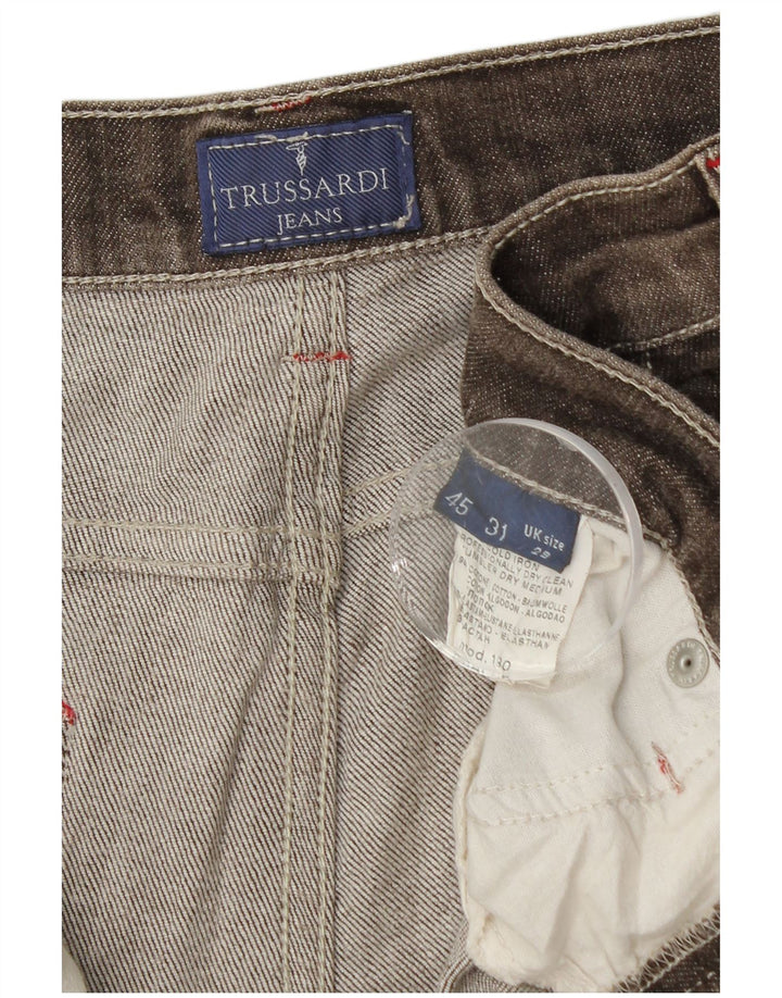 TRUSSARDI Straight jeans til mænd W29 L31 brun bomuld
