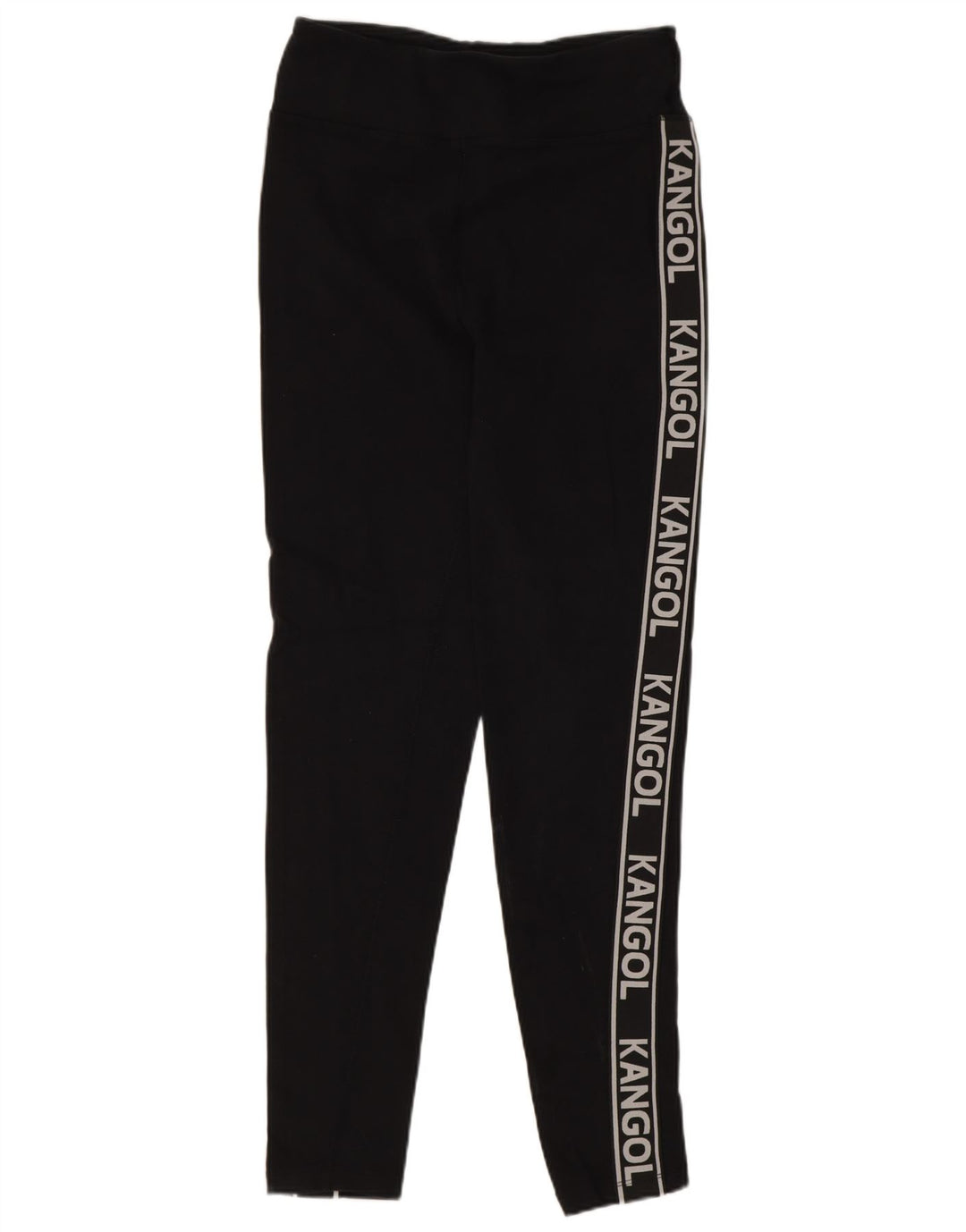 Kangol Dame Grafiske Leggings UK 12 Medium Sort Bomuld