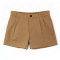Zara Dame Pegged Casual Shorts Medium W28 Beige Bomuld