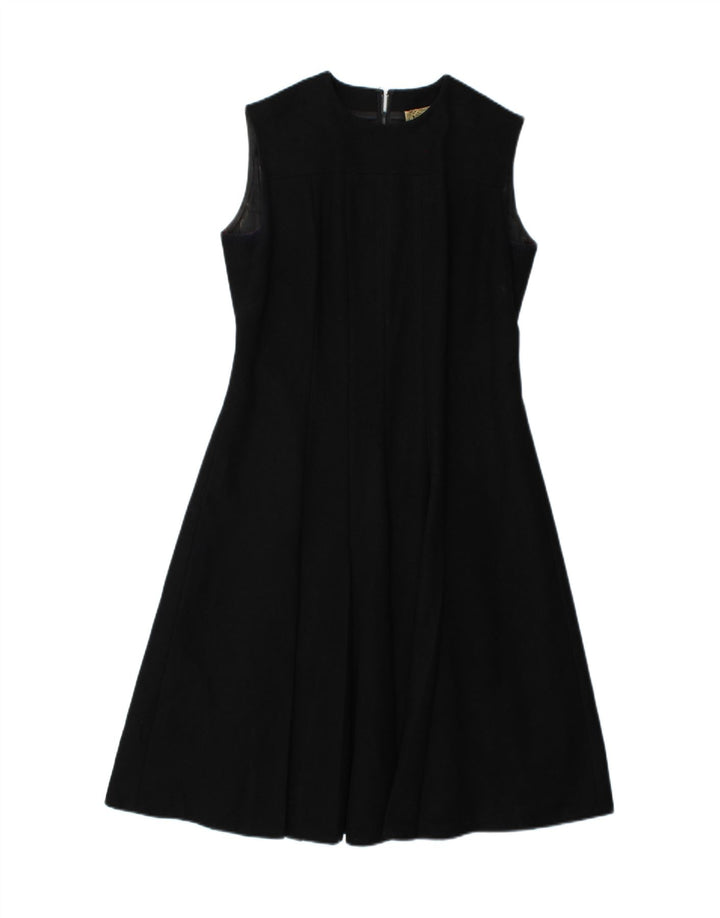 ROSLEIN Womens Sleeveless A-Line Dress IT 46 Large Black Vintage Roslein and Second-Hand Roslein from Messina Hembry 