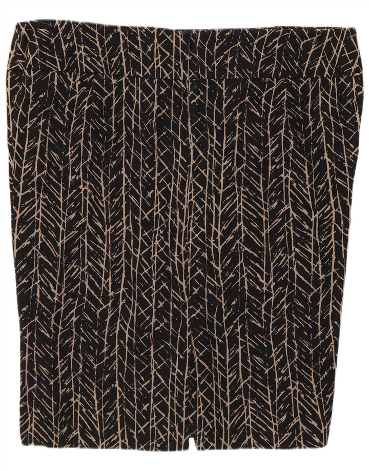Marks & Spencer kvinders abstrakt mønster blyantnederdel UK 18 XL W38 Sort