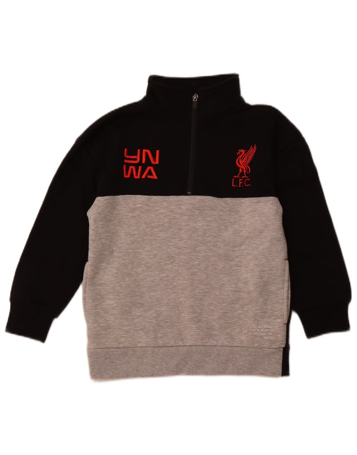 LIVERPOOL Boys Liverpool Graphic Sweatshirt Jumper 8-9 Years Black