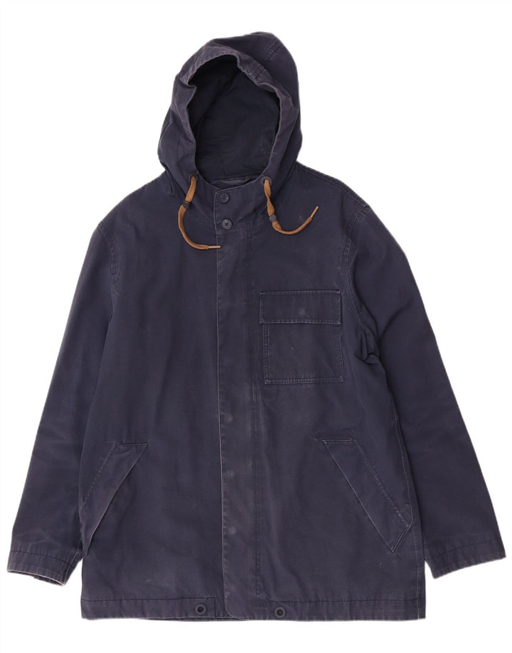 Seasalt Cornwall Herre Hooded Utility Jacket UK 38 Medium Navy Blue Cotton