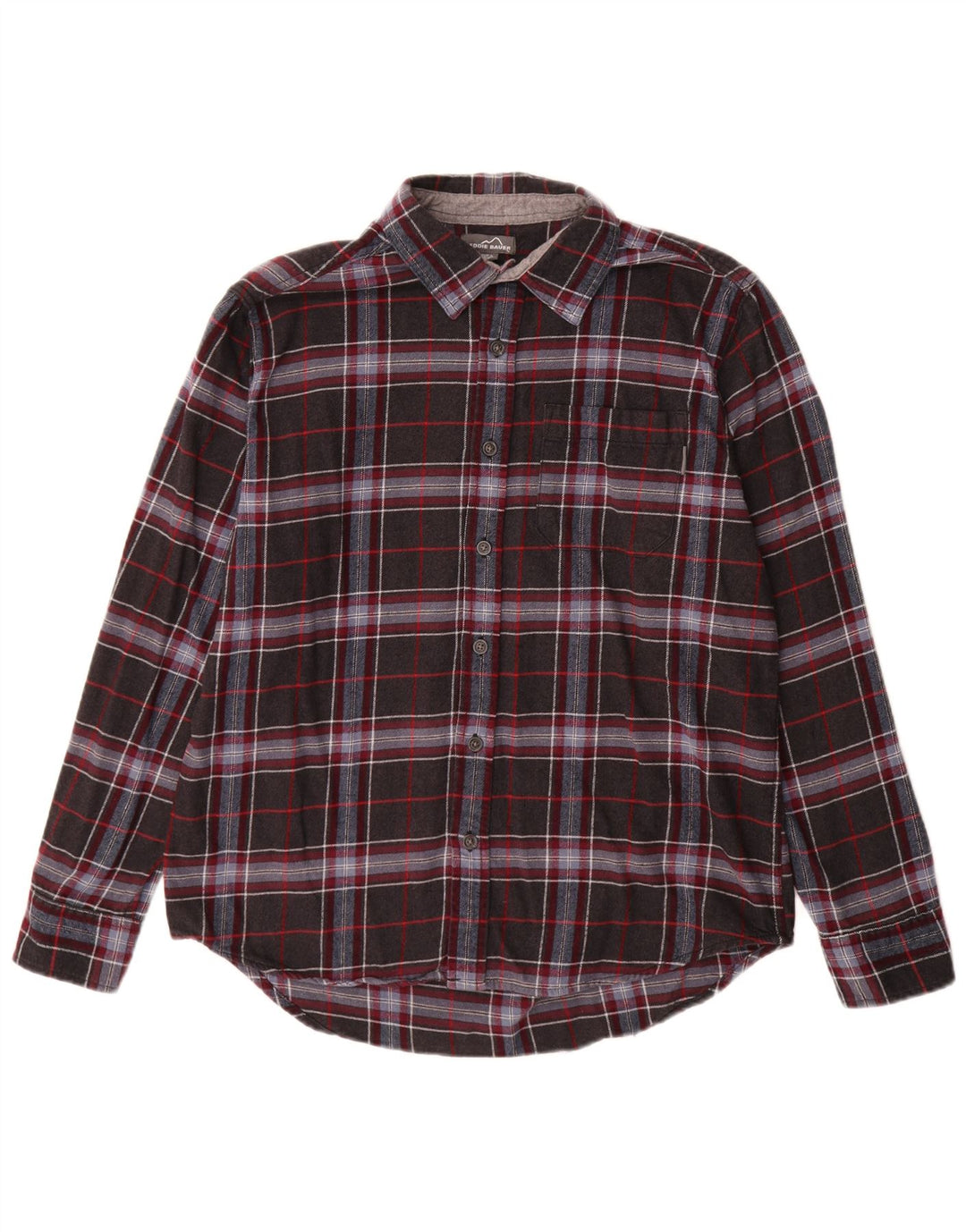 Eddie Bauer Herre flannelskjorte Stor grå ternet bomuld