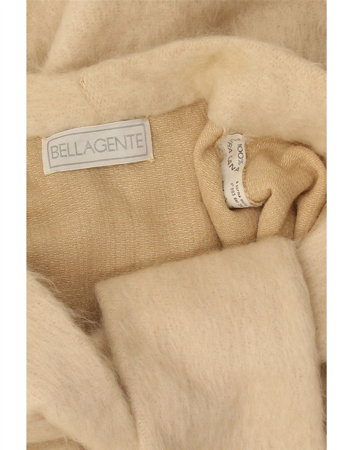 Vintage Dame Cape Coat One Size Beige Virgin Wool