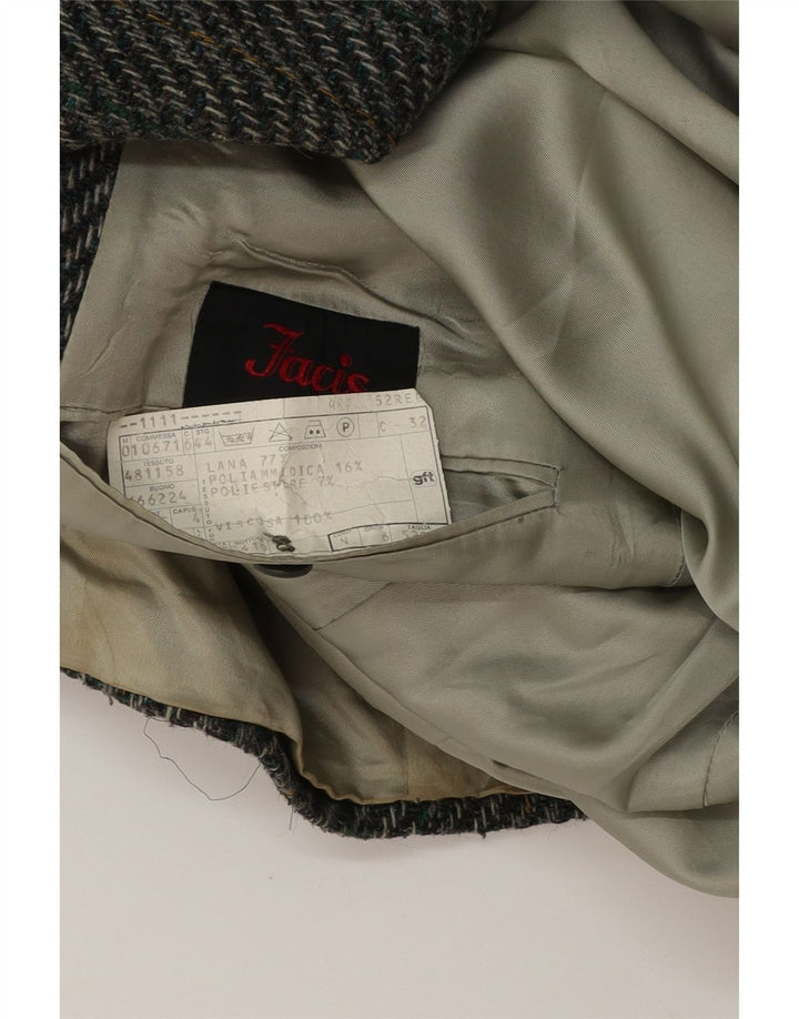 Facis Herre 2-knaps blazerjakke IT 52 XL Grå sildebensuld