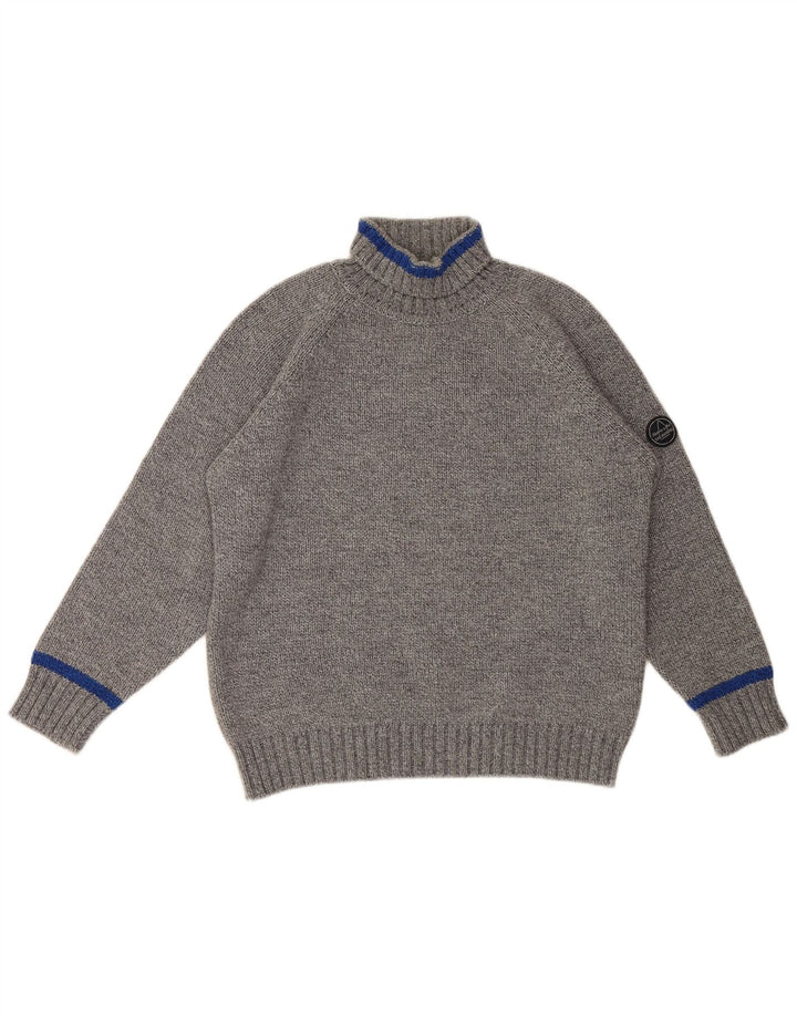 Murphy & Nye Herre rullehals sweater Stor grå uld