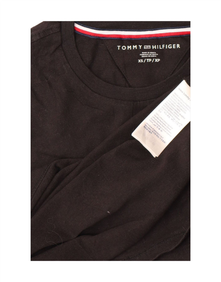 TOMMY HILFIGER Mens T-Shirt Top XS Black Cotton