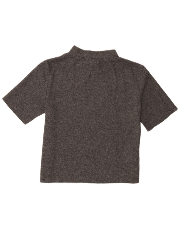 Zara Dame T-Shirt Top UK 14 Stor Grå Polyester