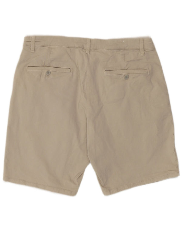 Zara Herre Chino Shorts EU 44 Large W34 Beige Bomuld