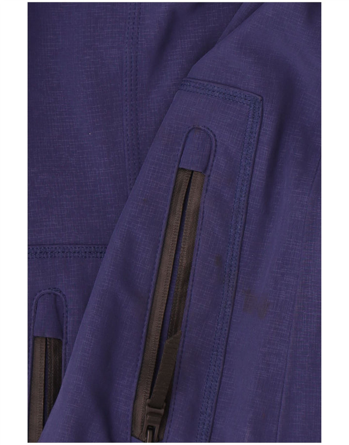Marks & Spencer Regnfrakke med hætte til kvinder UK 14 Medium Navy Blue
