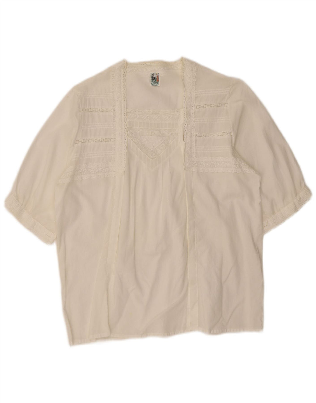 Gossl Dame Kortærmet Cardigan Top EU 40 Medium White Floral